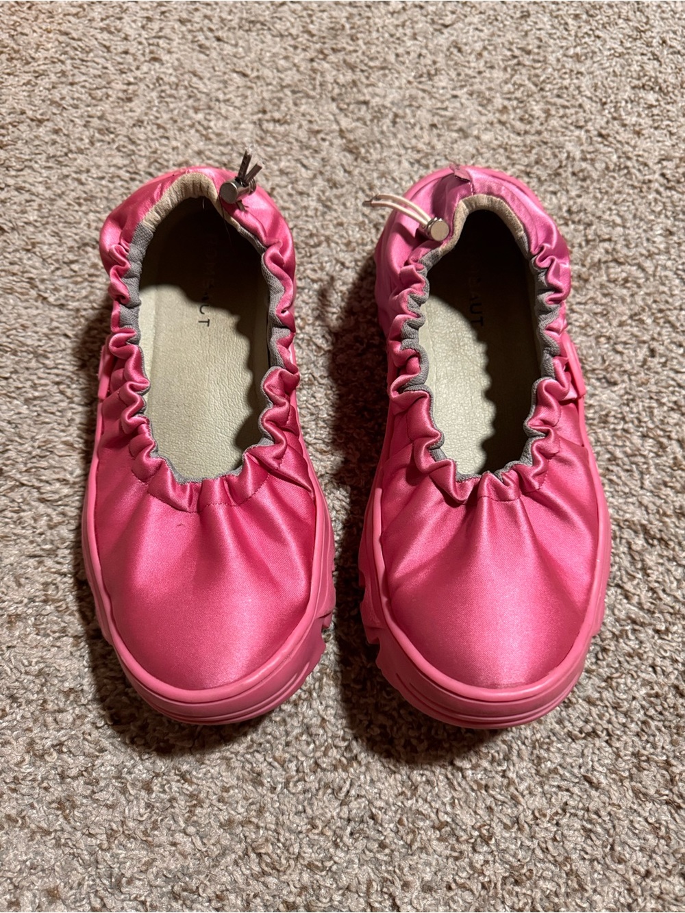 Pre-loved Ssense Rombaut hot pink satin ballet slip-on - Picture 2 of 4